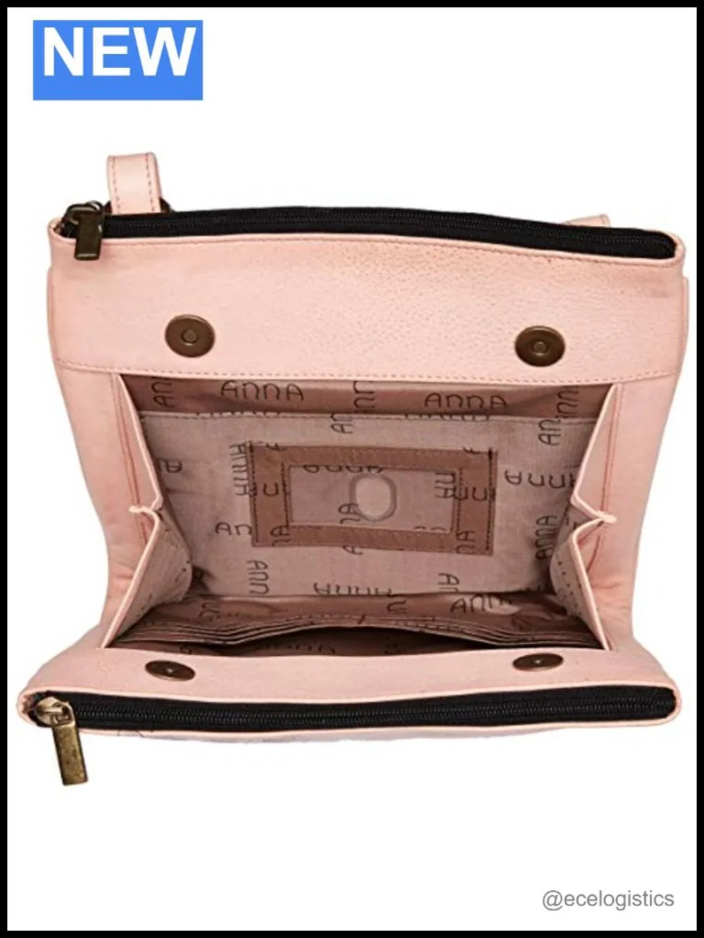 Genuine Leather Hand-Painted Travel Organizer Triple Compartment Satchel
